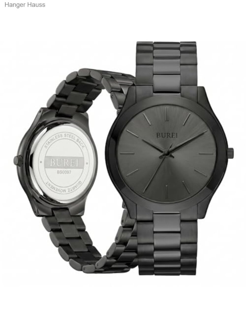 Men's 44mm Business Casual Analog Watch Stainless Steel Band Quartz